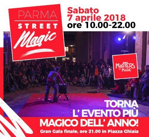 Parma street magic  L'appuntamento parmigiano con magia e illusionismo, 5 maghi, 25 spettacoli e 1 galà finale