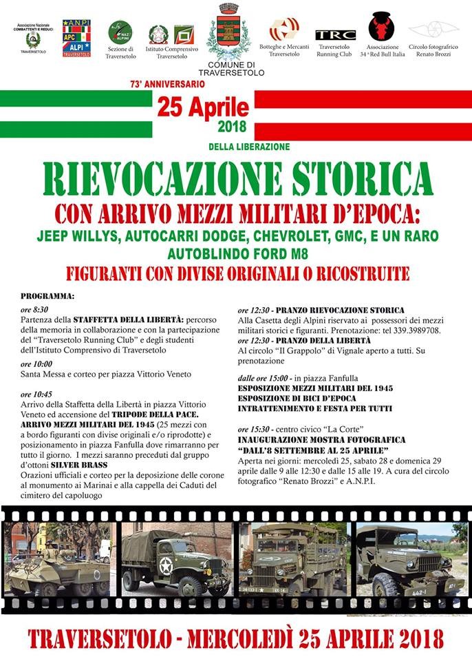 25 aprile a Traversetolo: rievocazione storica