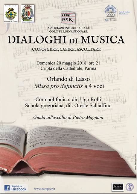 “Dialoghi di Musica 2018” nella  Cripta della Cattedrale di Parma con il coro Paer