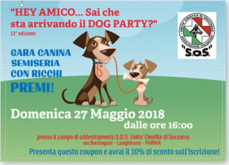 Dog Party targato SOS Unitá Cinofile di Soccorso