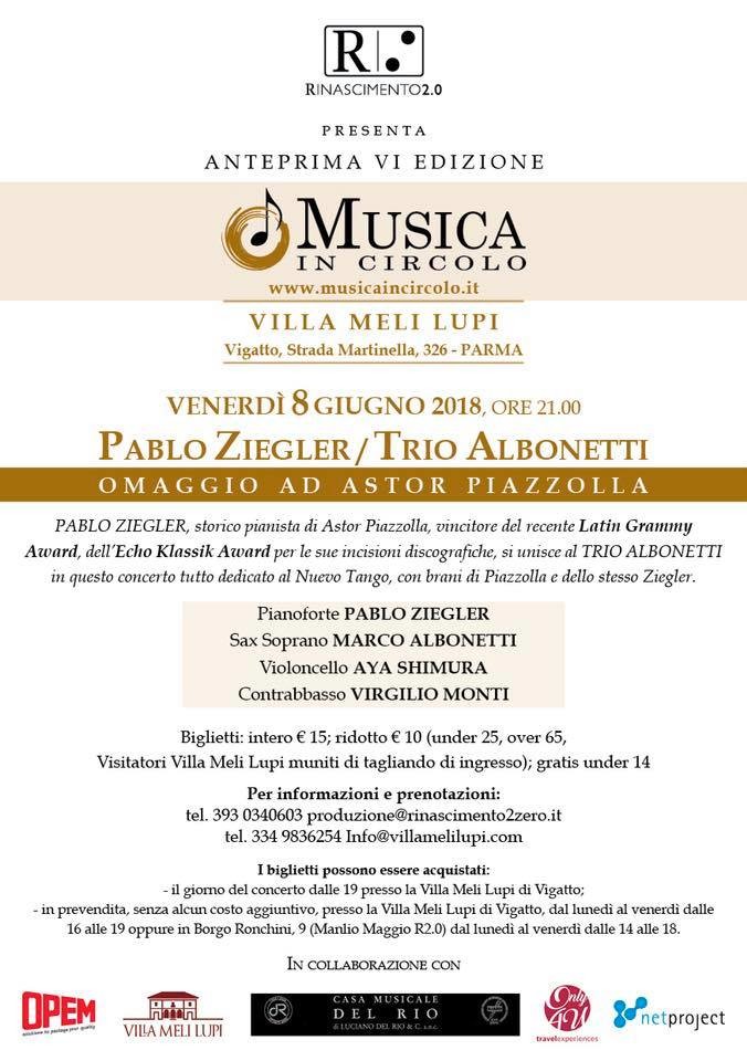 Musica in circolo - Partecipazione speciale: musica e tango, Zeigler e Albonetti