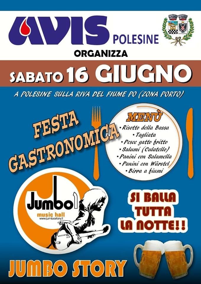 Festa gastronomica con "Jumbo story" a cura di AVIS  Polesine