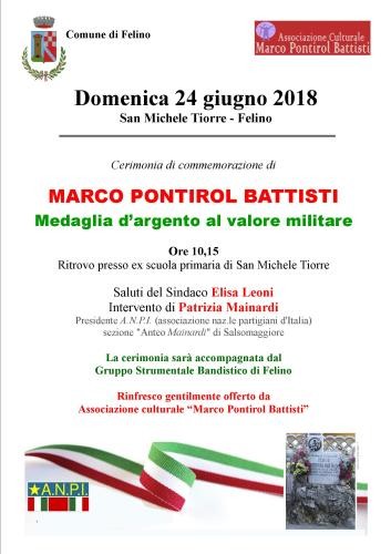Commemorazione di Marco Pontirol Battisti