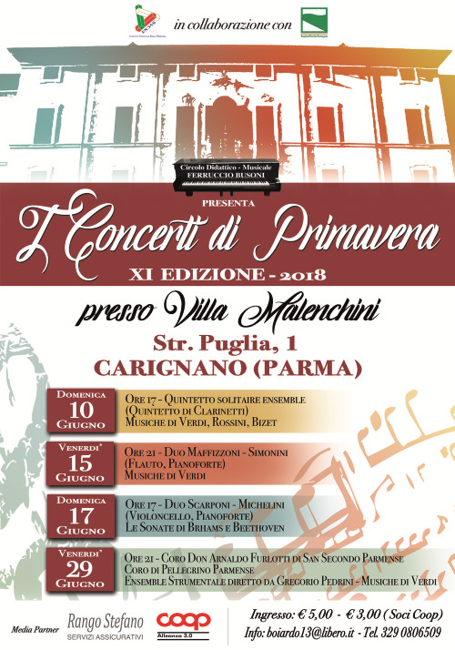 I concerti di primavera  a Villa Malenchini: STEFANO MAFFIZZONI FLAUTISTA ACCOMPAGNATO AL PIANOFORTE DA PALMIRO SIMONINI