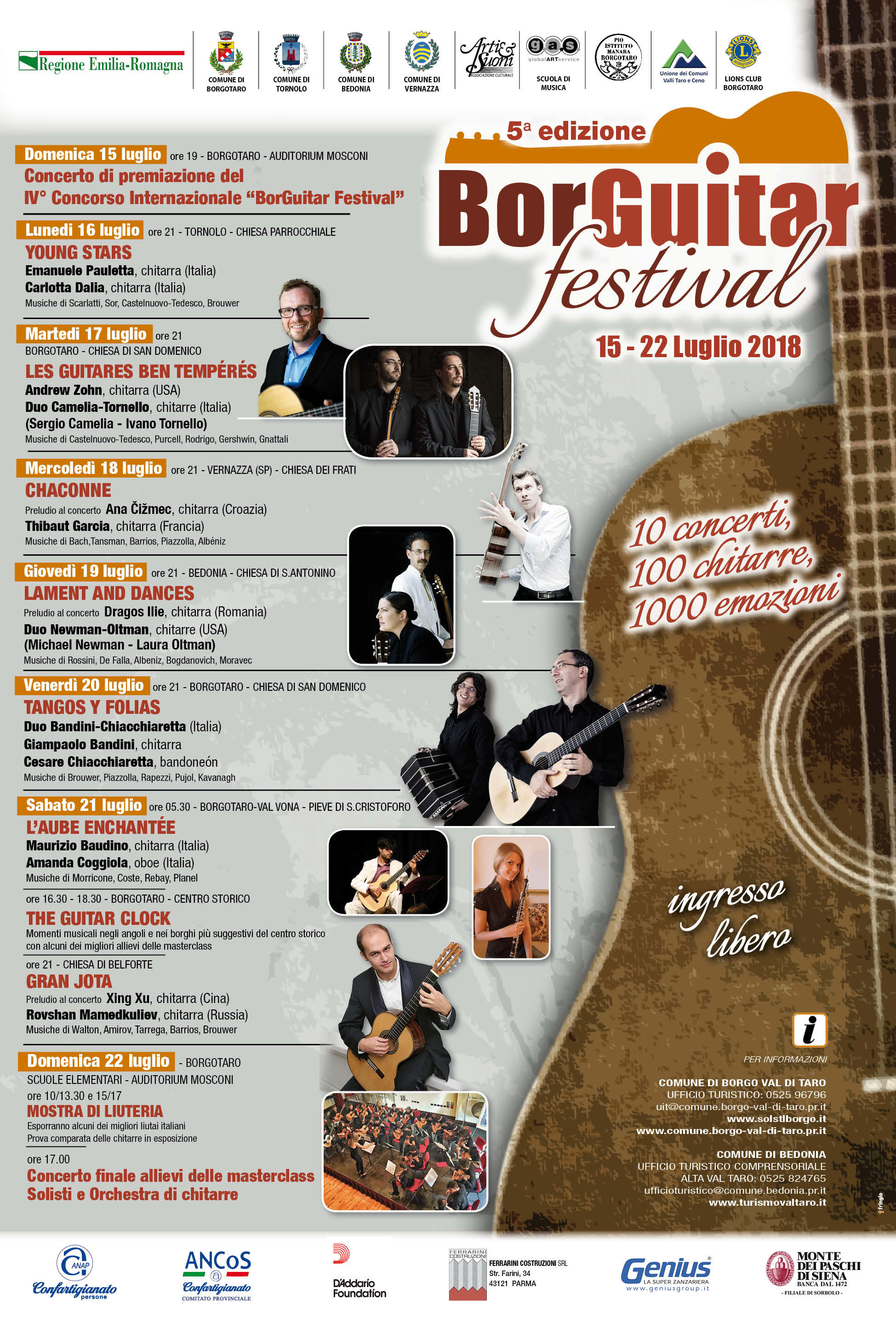 Borguitar Festival: dal 15 al 22 luglio il Festival Internazionale di chitarra classica