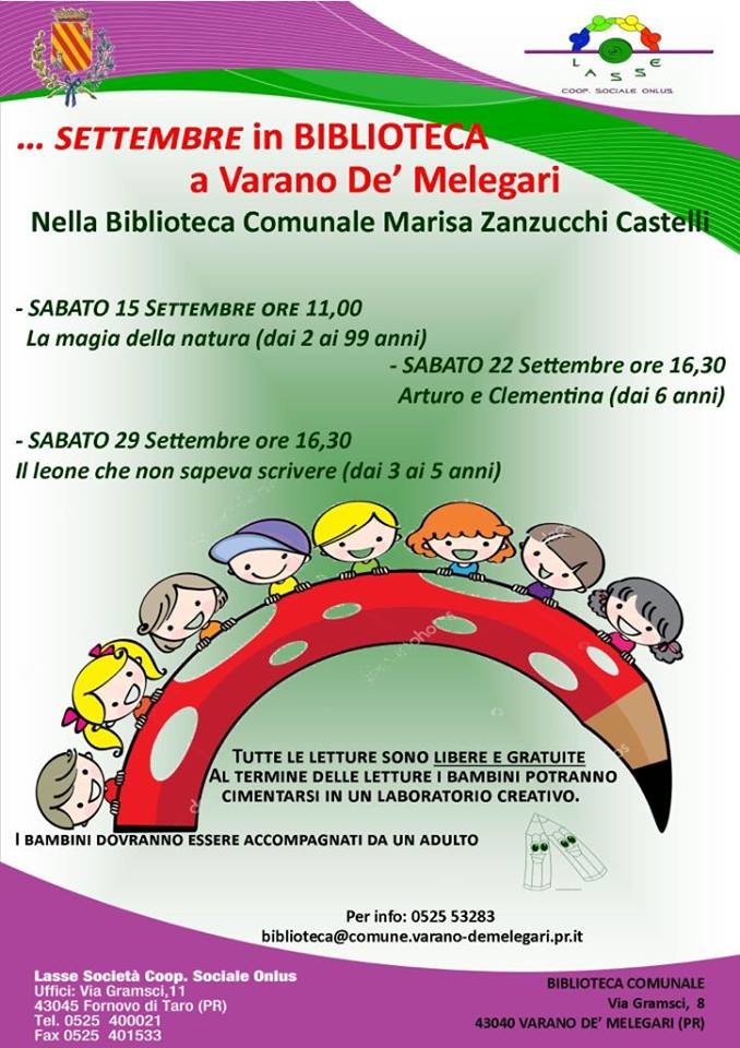 Settembre in biblioteca a Varano de' Melegari