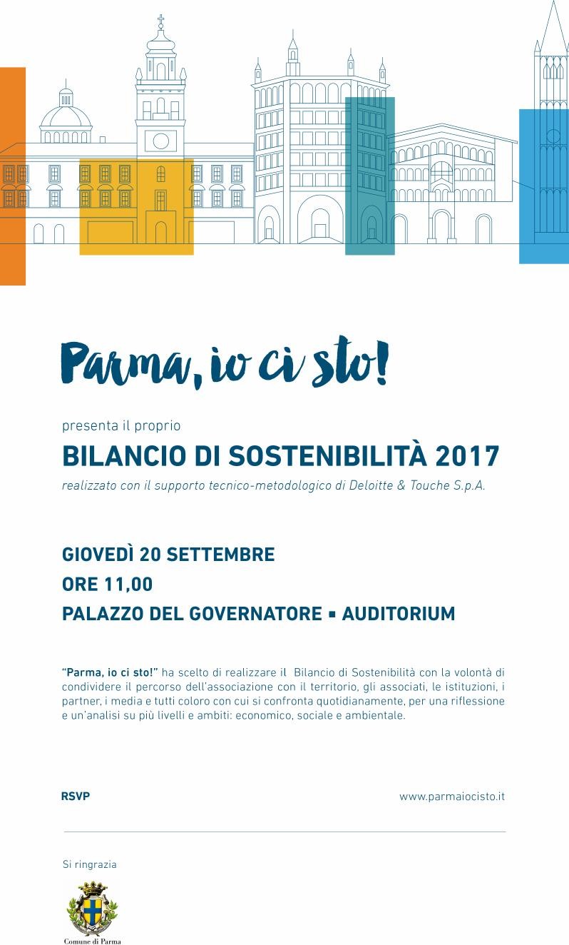 Presentazione del primo  Bilancio di Sostenibilità dell’Associazione “Parma, io ci sto!”