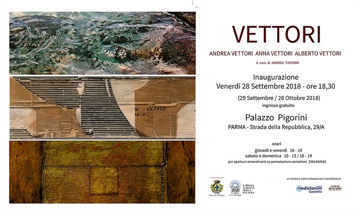 VETTORI  a Palazzo Pigorini la mostra dedicata agli artisti Anna, Andrea e Alberto Vettori