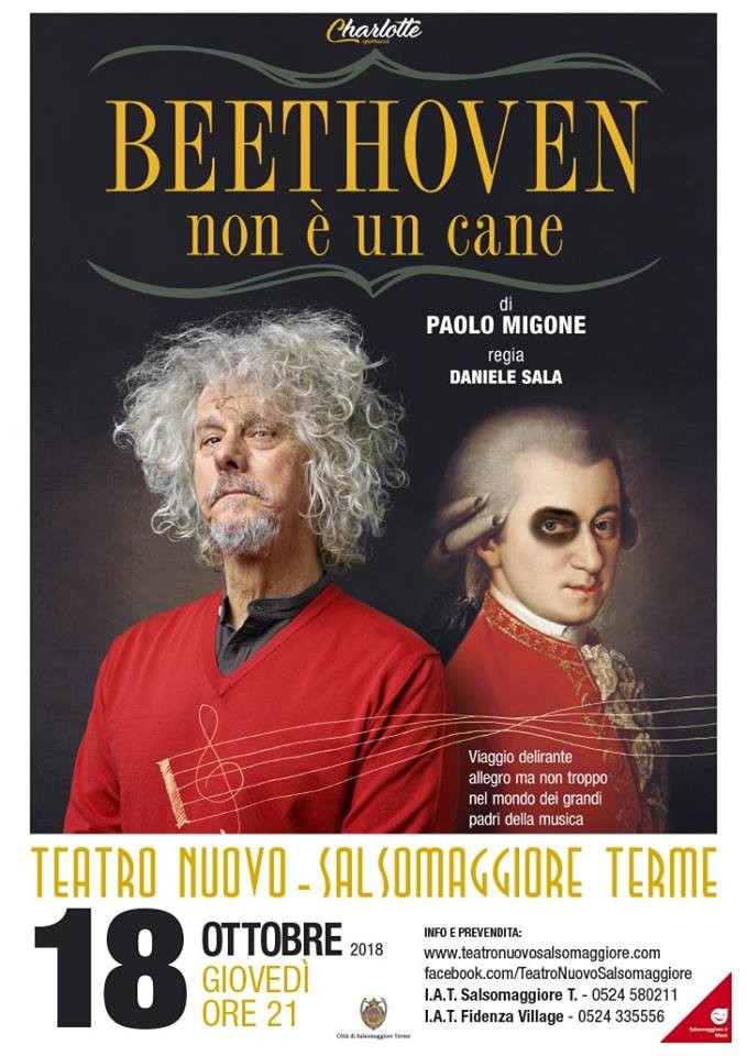 PAOLO MIGONE in: "Beethoven non è un cane" al Teatro Nuovo di Salsomaggiore