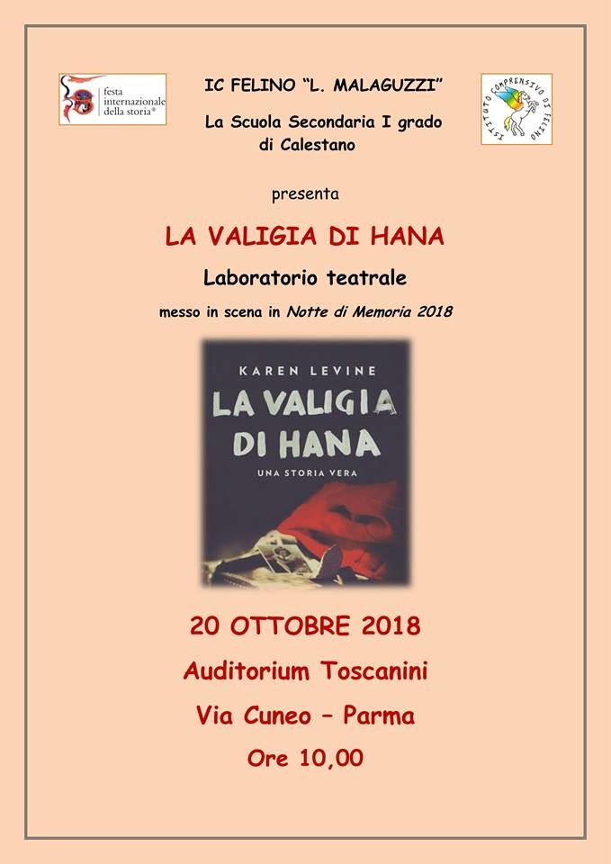 Festa internazionale della storia a Parma: La valigia di Hana.Rappresentazione teatrale
