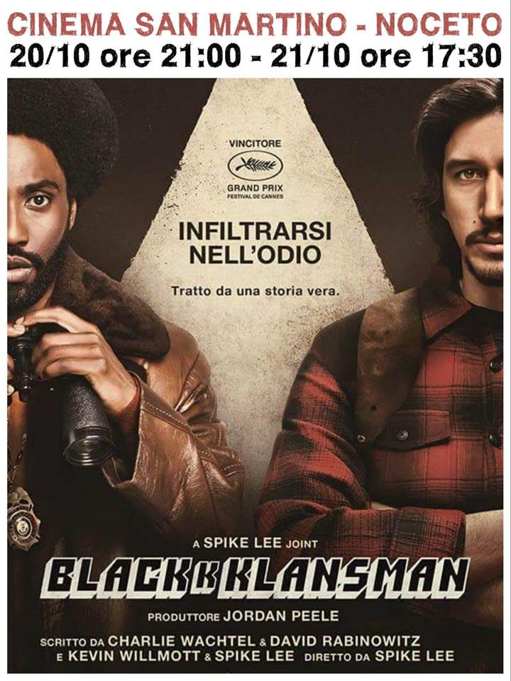 Al Cinema San Martino Noceto BLACKkKLANSMAN