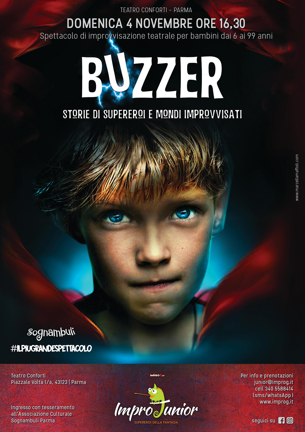 BUZZER - Storie di Supereroi e Mondi Improvvisati al Teatro Conforti