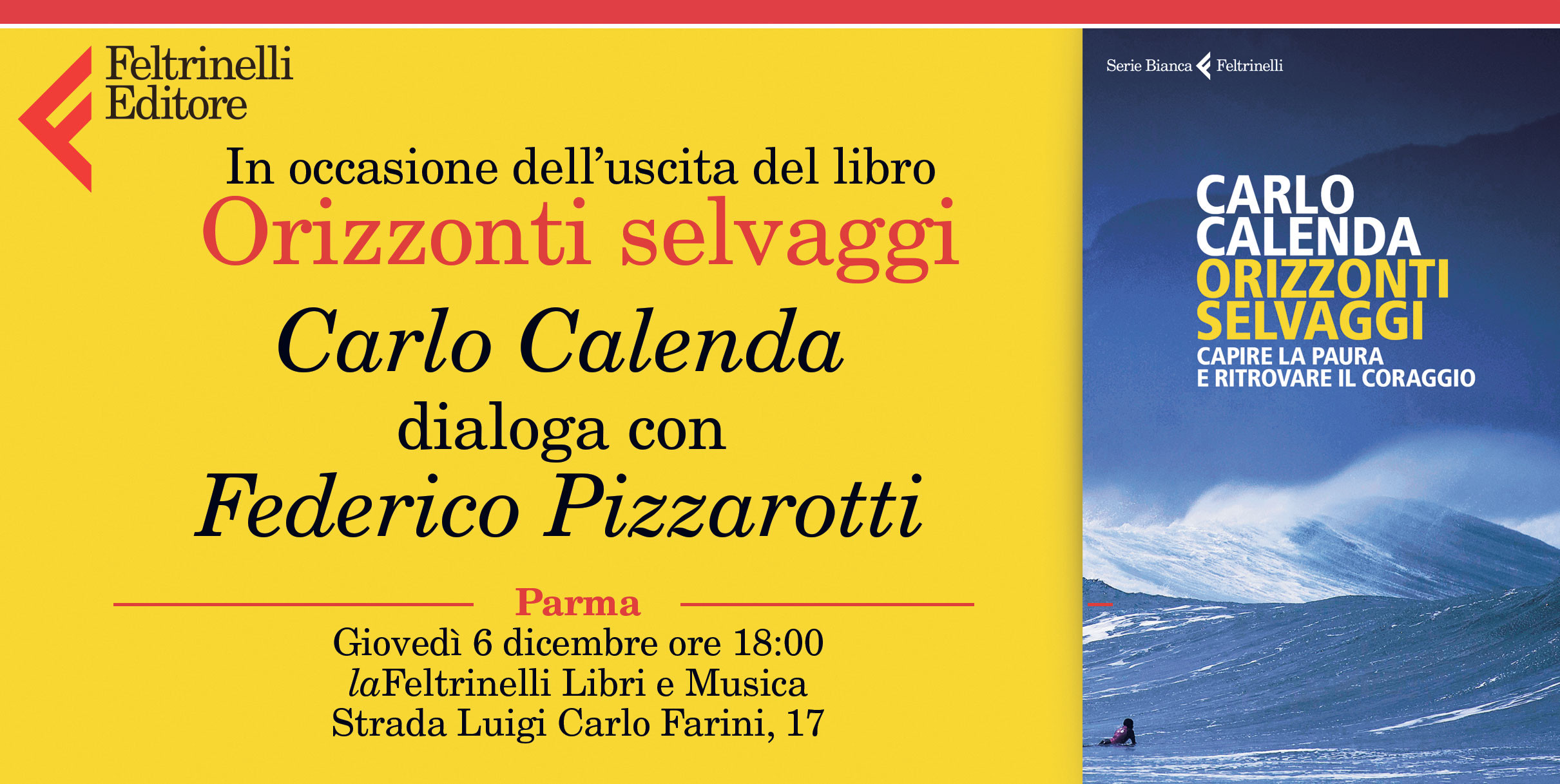 Presentazione del libro di Carlo Calenda. L'autore dialogherà con Federico Pizzarotti