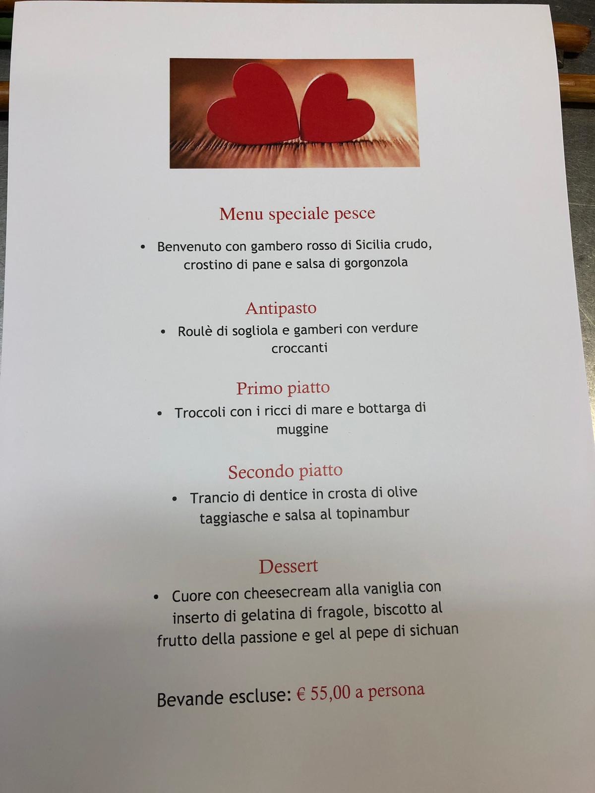 San Valentino al ristorante "La forchetta"
