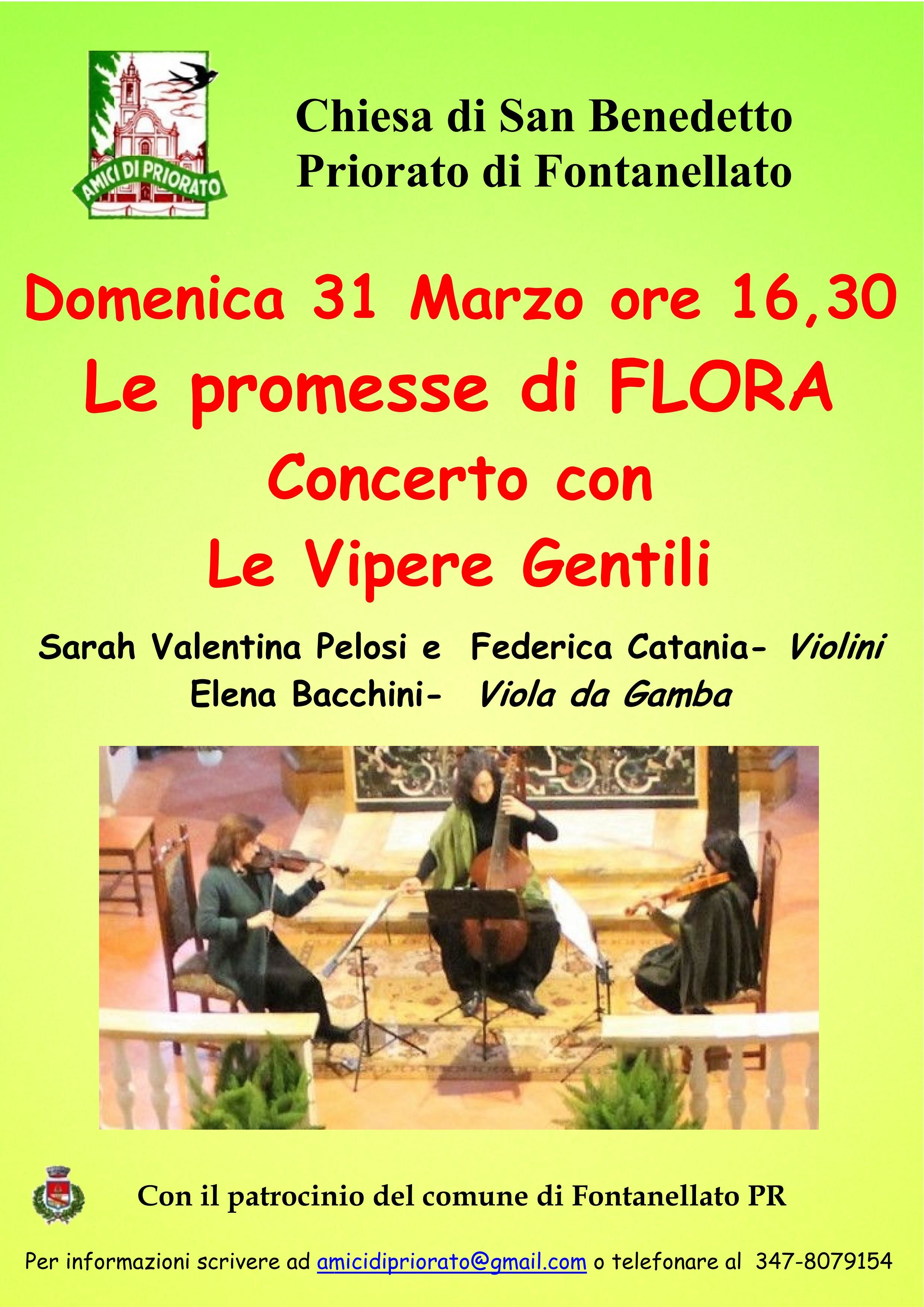 Le promesse di Flora, concerto con le Vipere gentili a Priorato