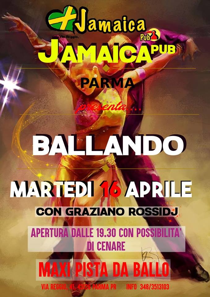16 aprile al Jamaica "Ballando" con Graziano Rossi DJ
