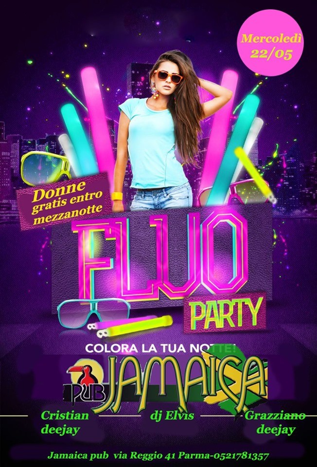 Fluo party al Jamaica