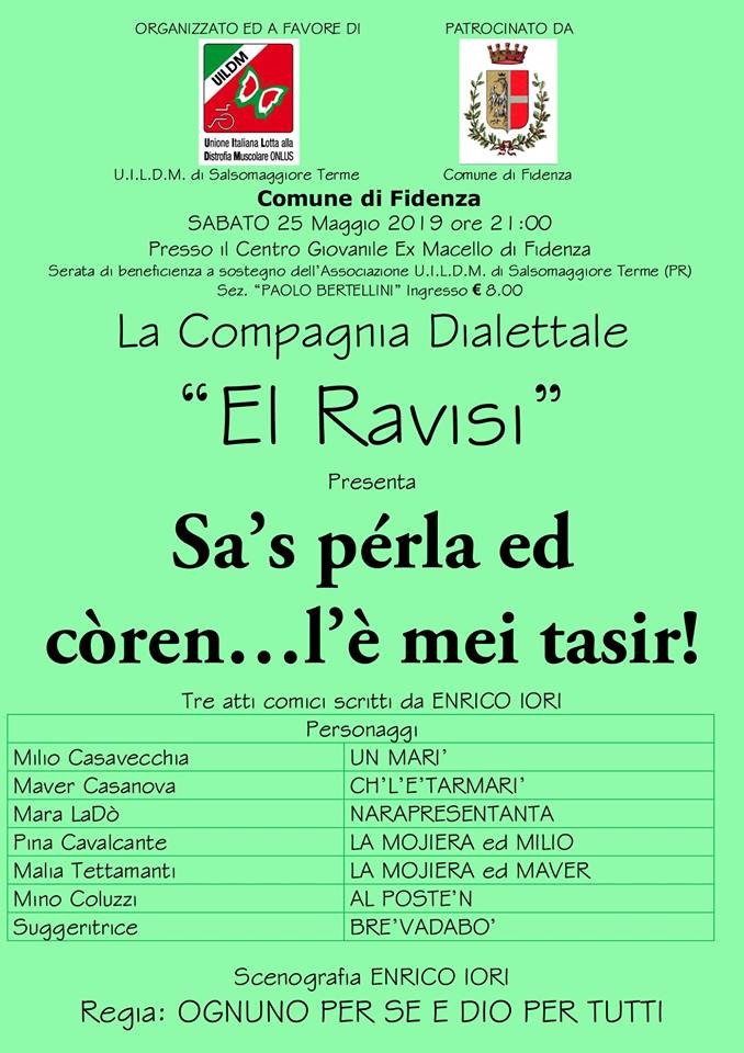 La Compagnia Dialettale “El Ravisi” presenta "Sa’s pérla ed còren…l’è mei tasir!