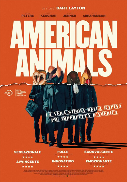 AMERICAN ANIMALS di Bart Layton. Con:Evan Peters,Blake Jenners  al cinema Astra