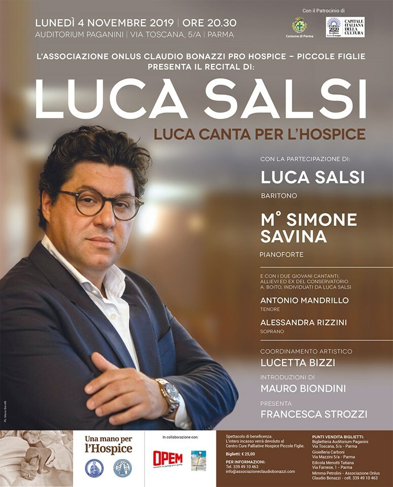 Luca Salsi per l'Hospice Piccole Figlie