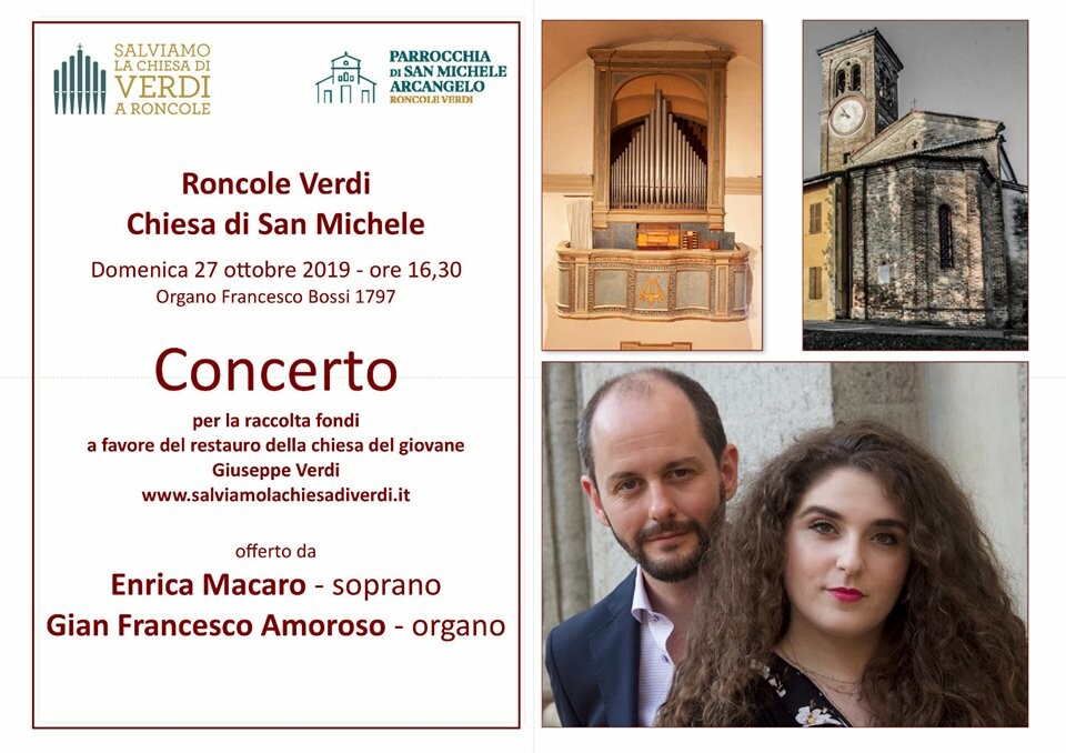 Salviamo la chiesa di Verdi a Roncole; concerto benefico pro raccolta fondi
