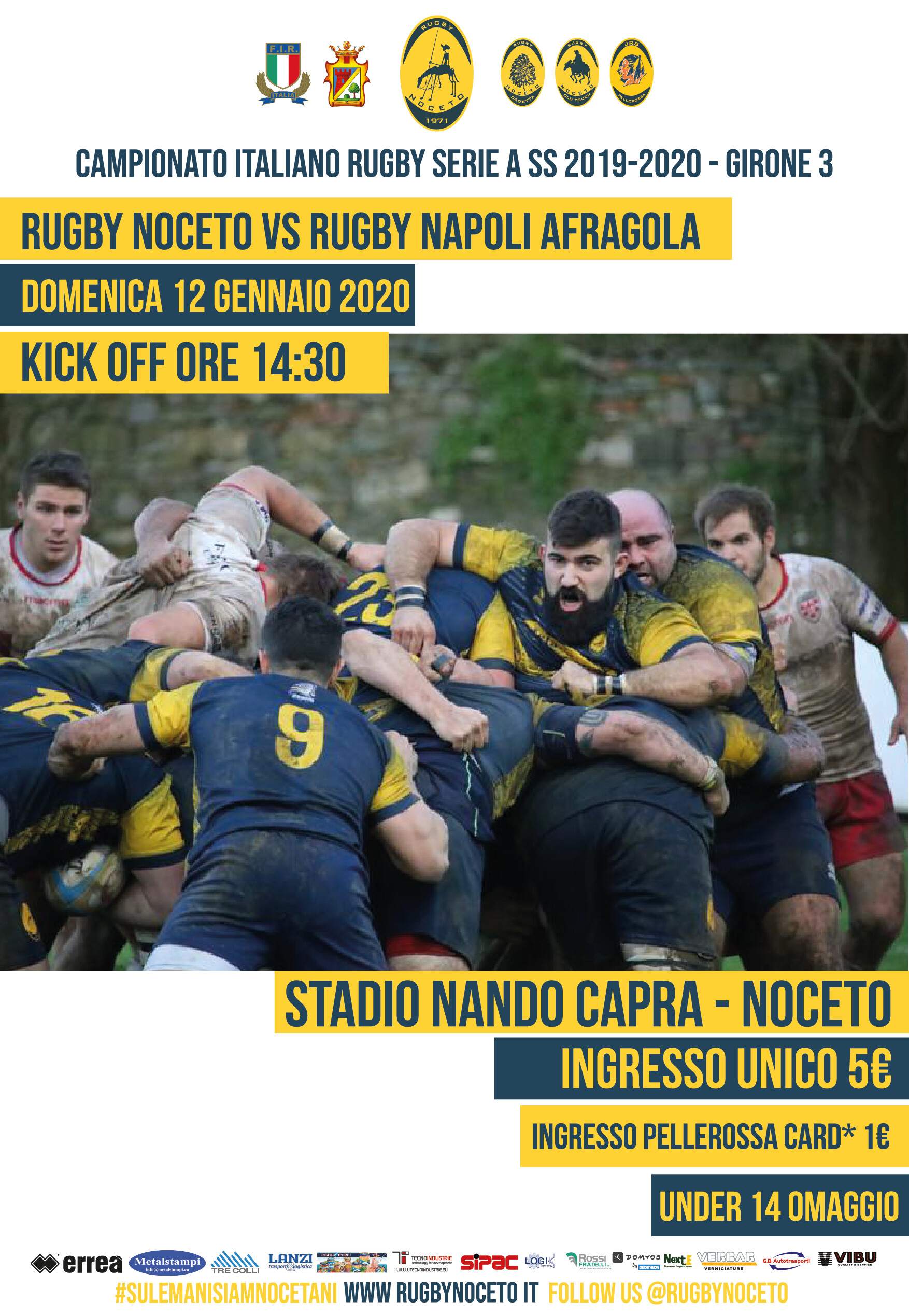 Rugby Noceto vs Rugby Napoli Afragola: 9 giornata di campionato