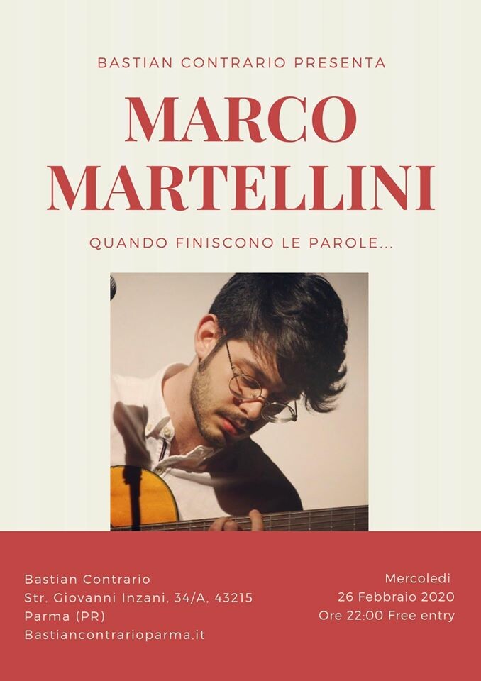 Marco Martellini live a Parma al Bastian Contrario