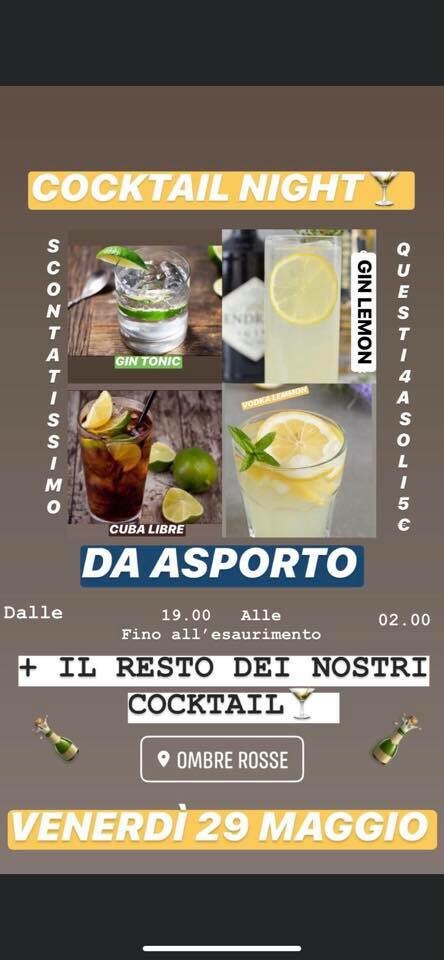 Super cocktail night all'Enoteca Ombre Rosse