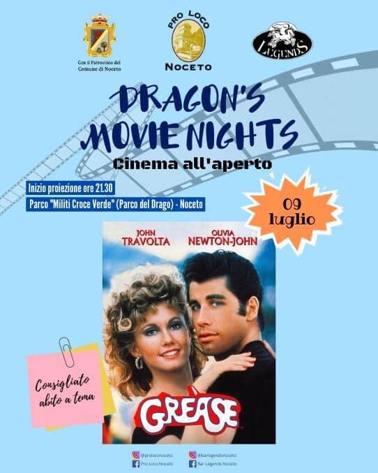 DRAGON'S MOVIE NIGHTS - Cinema all'aperto a Noceto: GREASE