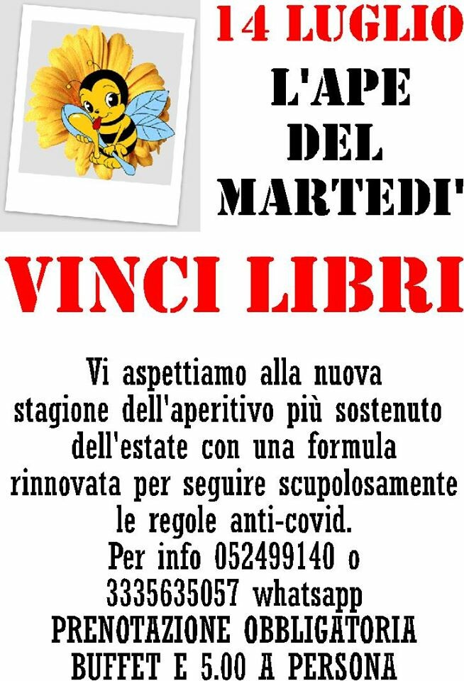 Alla Trattoria Leon d'Oro l'ape del martedì: Vinci Libri