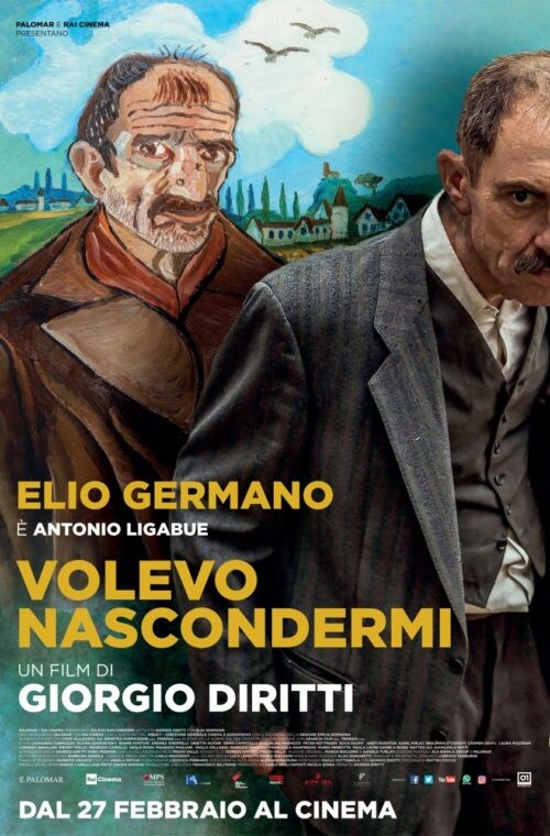VOLEVO NASCONDERMI  “Nastro d'Argento”-Miglior Film dell'anno  di Giorgio Diritti. Con: Elio Germano all' Arena estiva del cinema Astra.