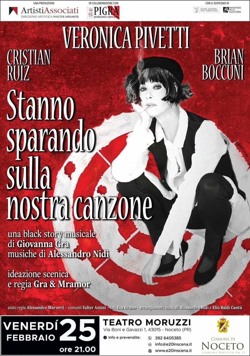 Veronica Pivetti in "Stanno sparando sulla nostra canzone"  al teatro Moruzzi