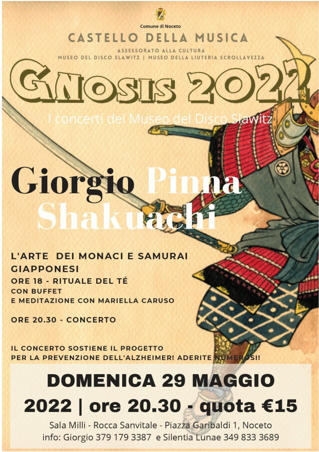 GNOSIS 2022 -  Concerto di Giorgio   Pinna  Shakuchi al Castello della Musica