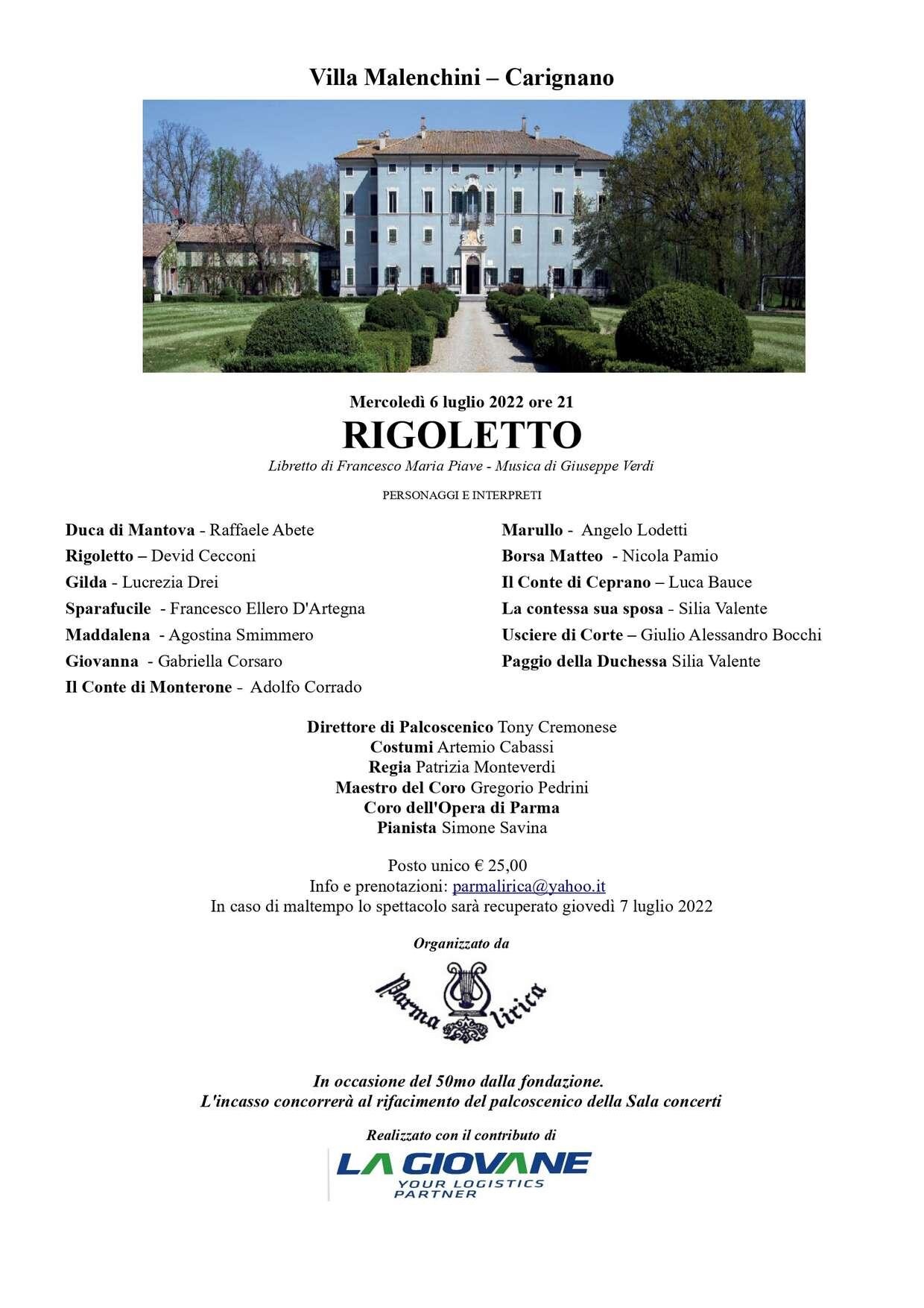 Rigoletto  Villa Malenchini Carignano
