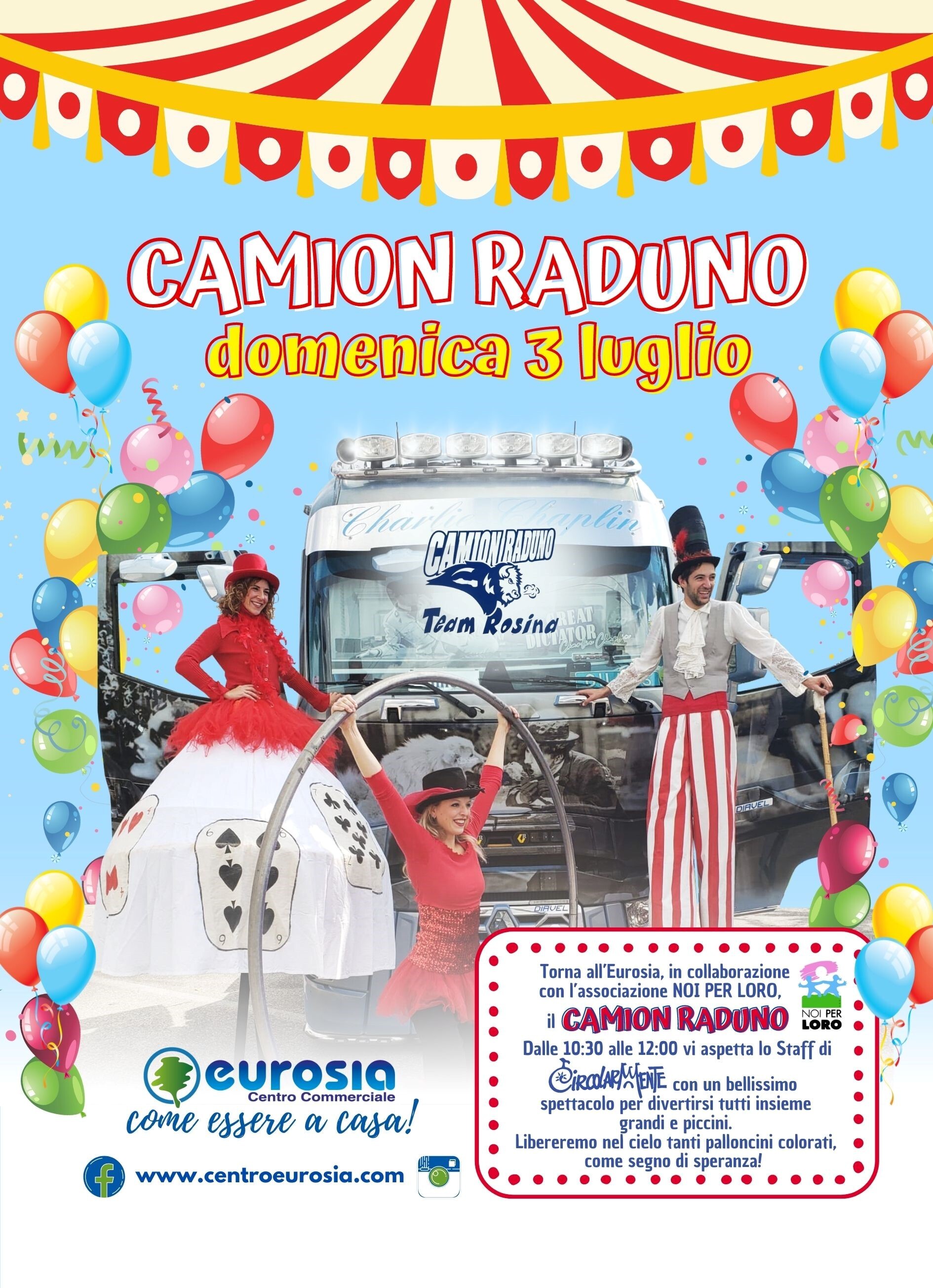 CHARITY EVENT DEL 3 LUGLIO, DEDICATO AI BAMBINI MALATI DI CANCRO, INTITOLATO "CAMION RADUNO".