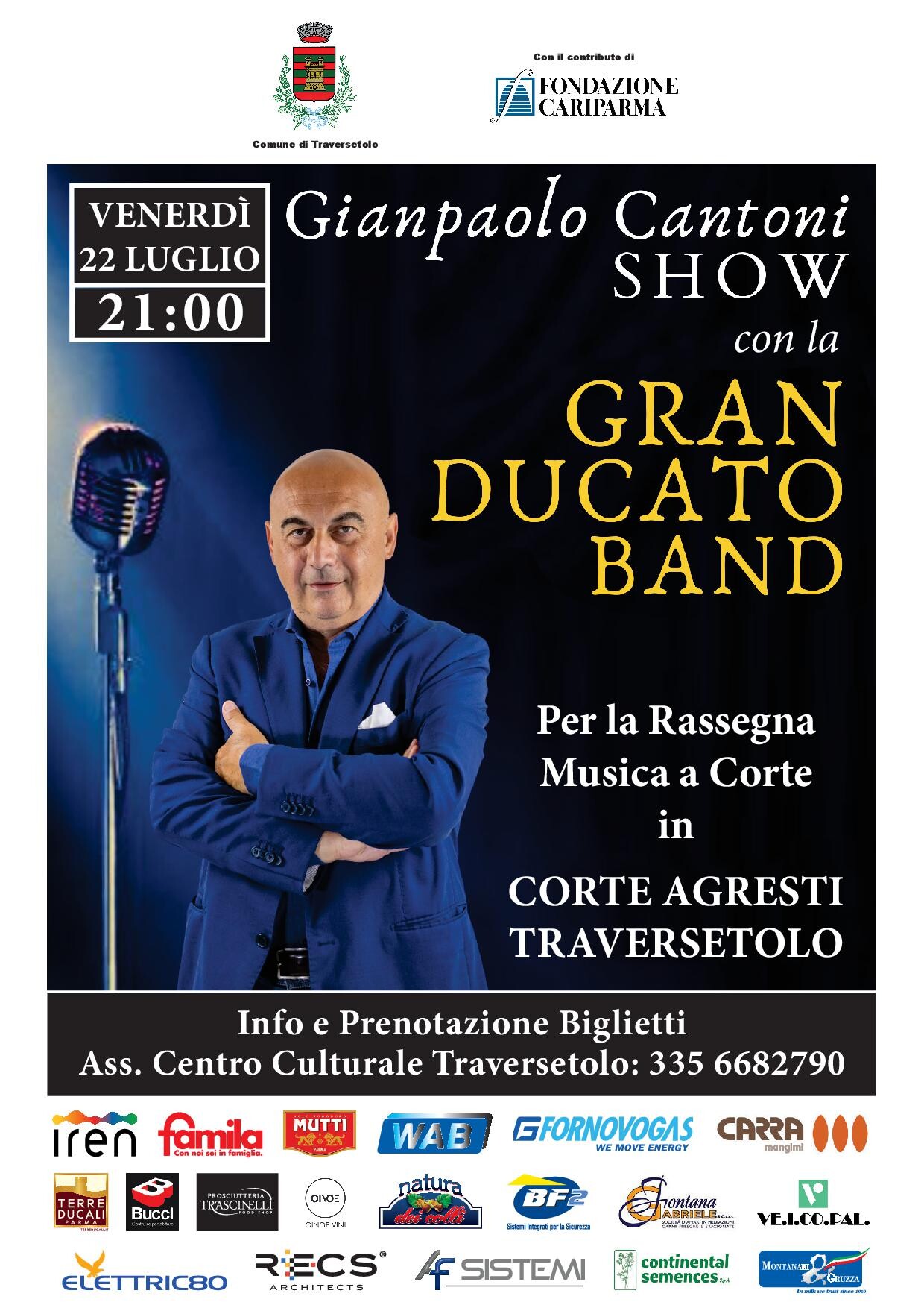 Gianpaolo Cantoni Show con la Gran Ducato Band in Corte Agresti