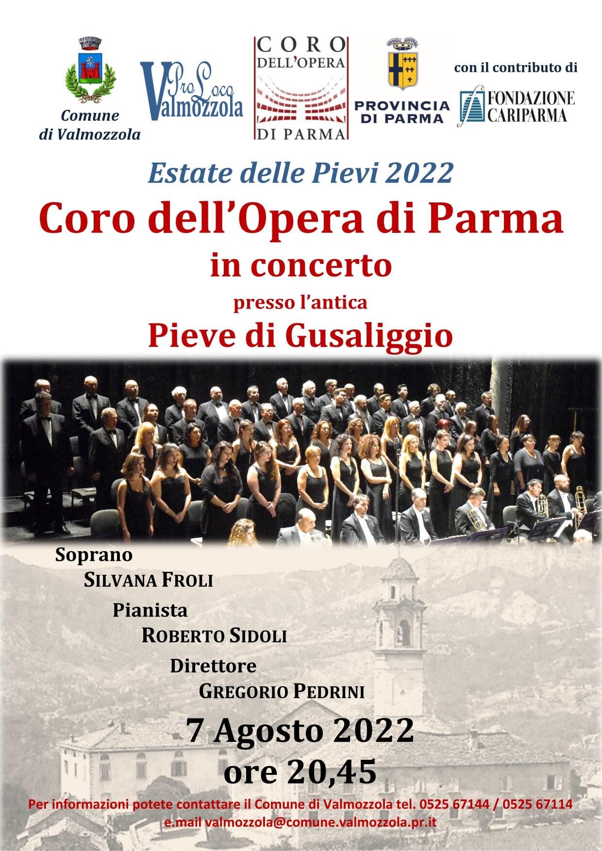 Estate delle Pievi 2022: coro dell'opera di Parma in concerto