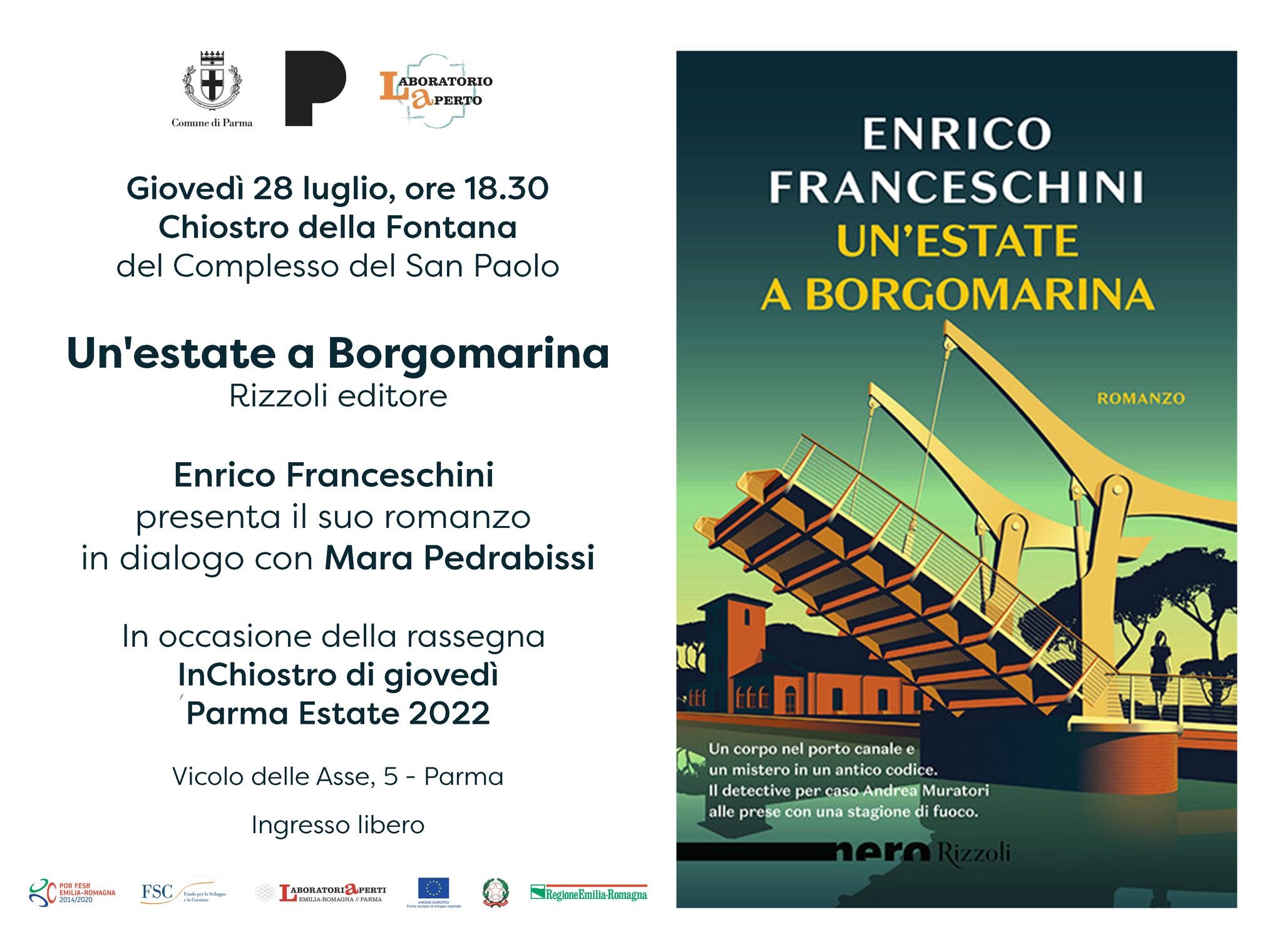 InChiostro di giovedì: Enrico Franceschini presenta Un'estate a Borgomarina  il suo ultimo romanzo