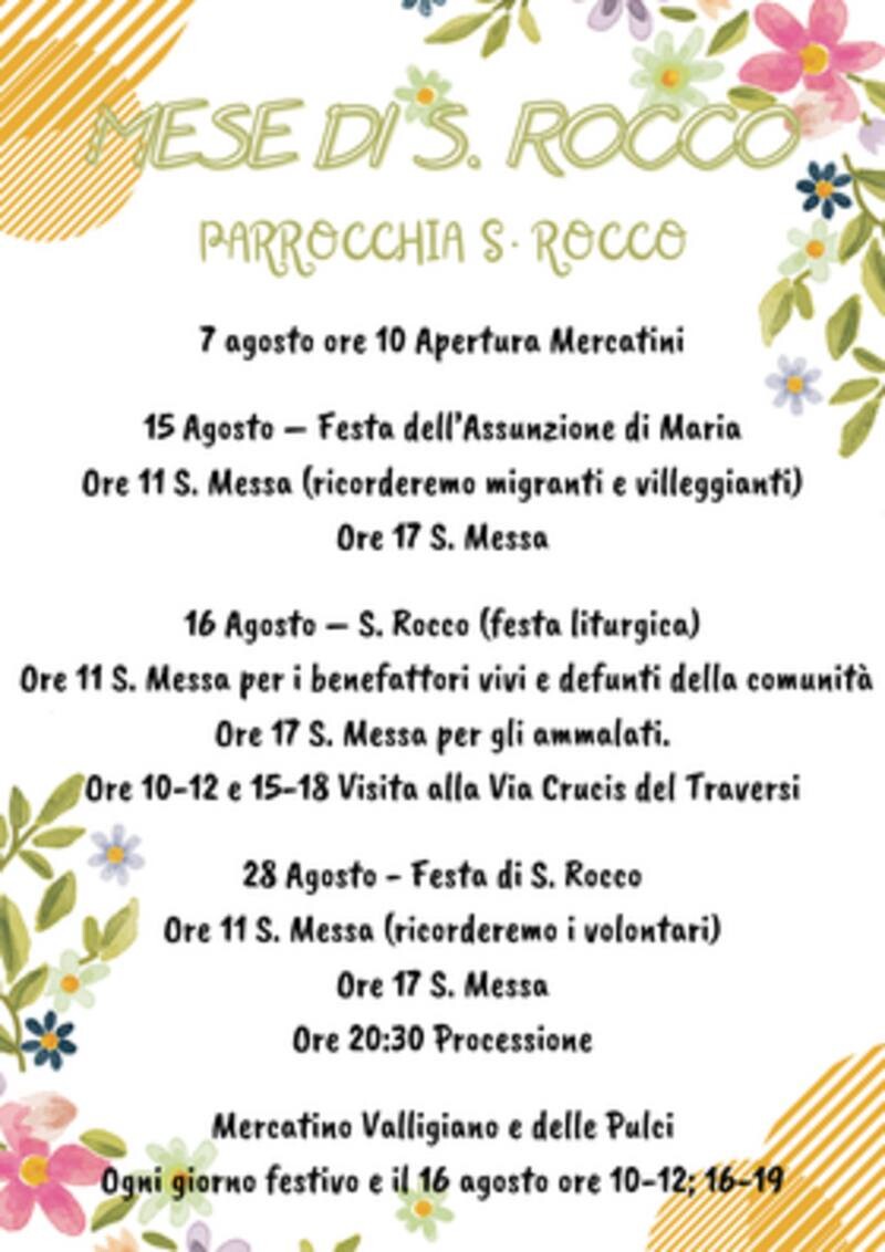 Iniziative  della Parrocchia S. Rocco - Borgo Val di Taro