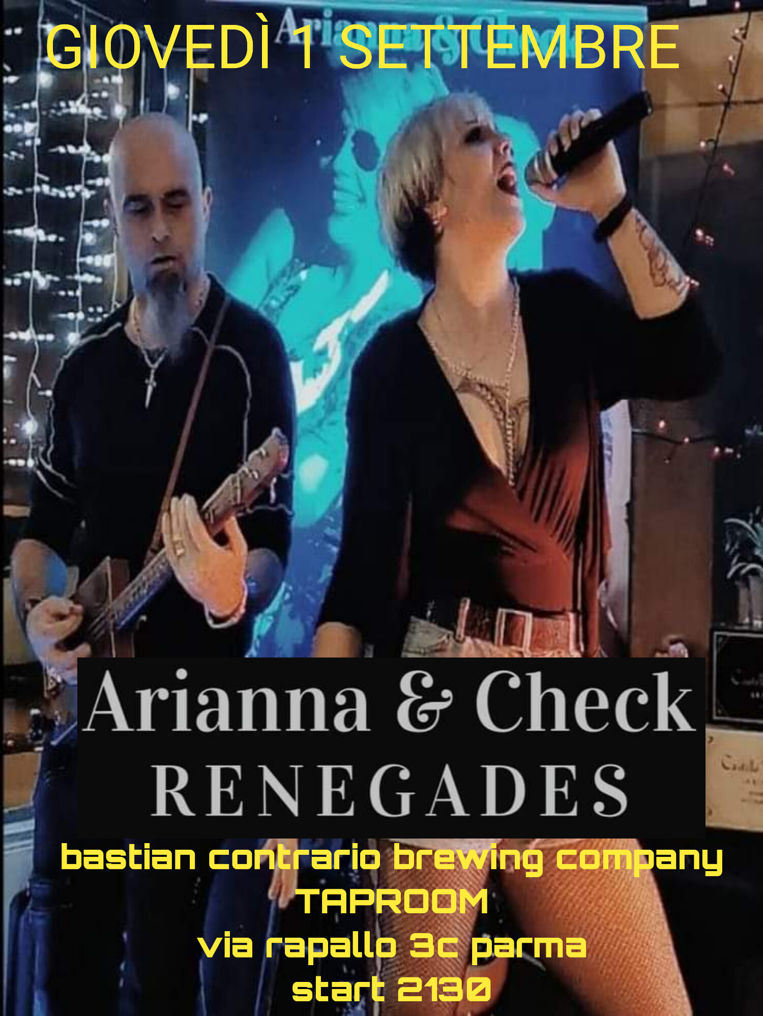 Al  Bastian Contrario Brewing Company giovedì è live music: i RENEGADES