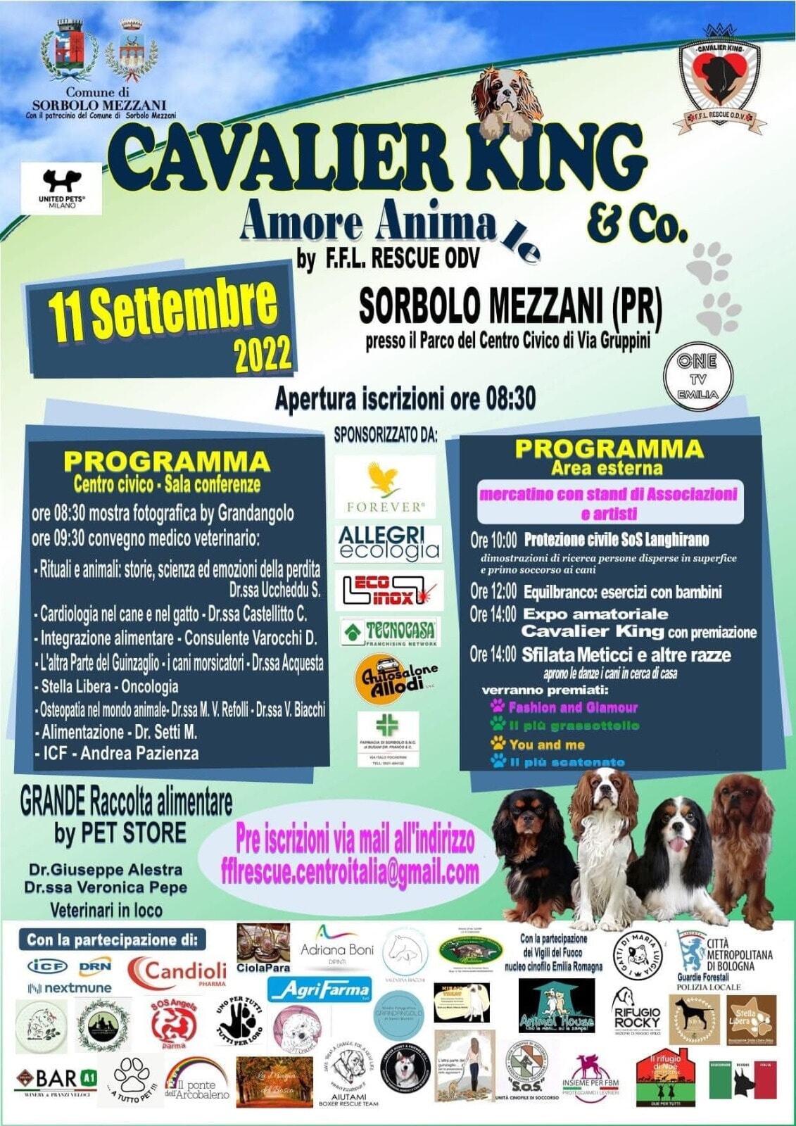 “Cavalier King & Co.-Amore animale” a Sorbolo
