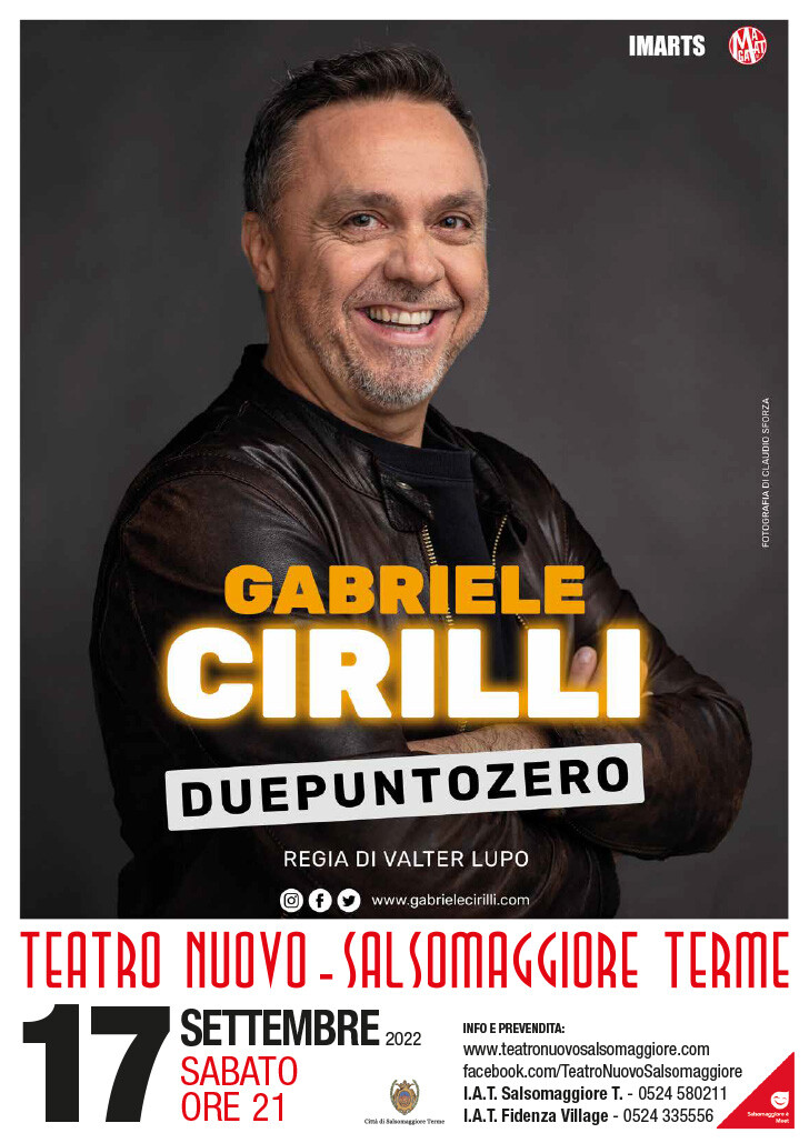 Gabriele Cirilli  Duepuntozero  al  Teatro nuovo di Salsomaggiore