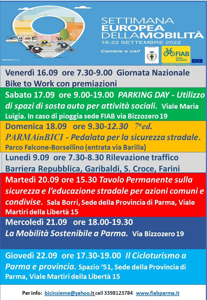Settimana europea della mobilità sostenibile a Parma
