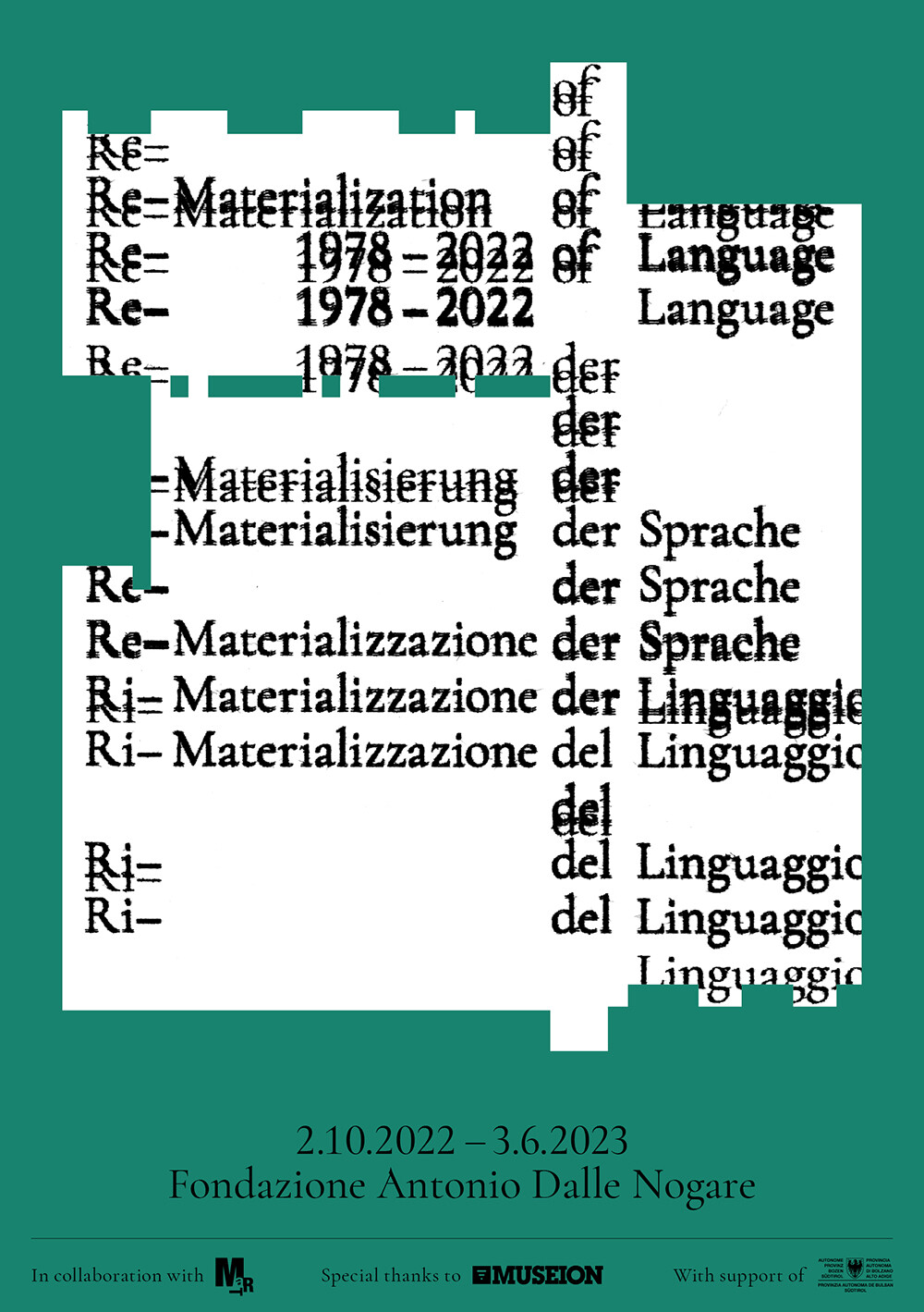 Ri-Materializzazione del Linguaggio. 1978–2022 alla FONDAZIONE ANTONIO DALLE NOGARE