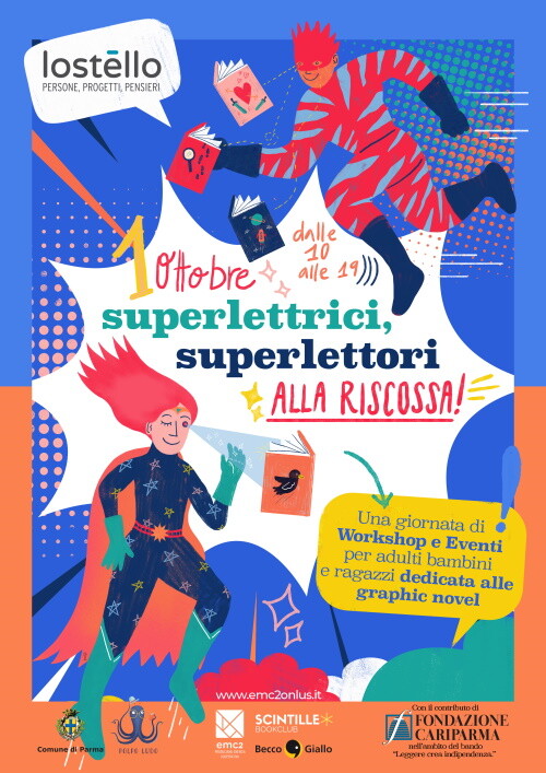 "Superlettrici Superlettori ALLA RISCOSSA!" Workshop e Eventi per adulti, bambini e ragazzi dedicata alle graphic novel