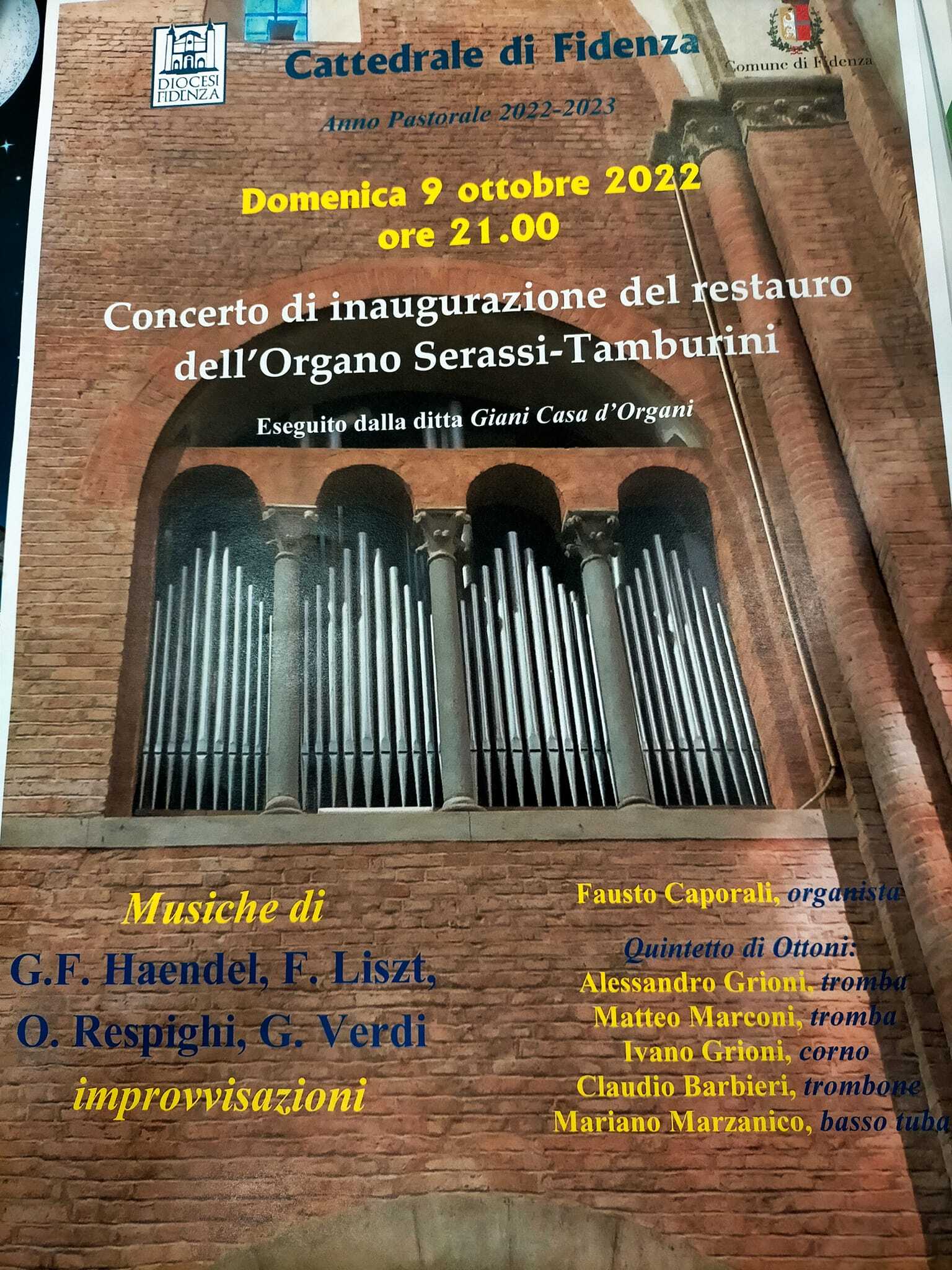 Concerto d'inaugurazione del restauro dell'organo Serassi Tamburini in Duomo