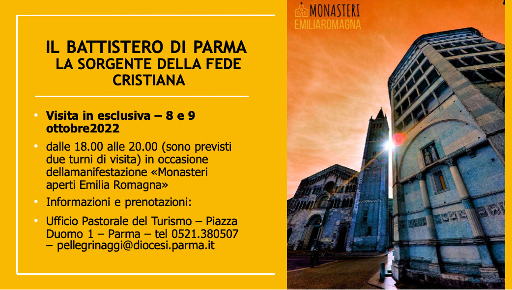"Monasteri aperti Emilia Romagna": visita guidata al Battistero di Parma