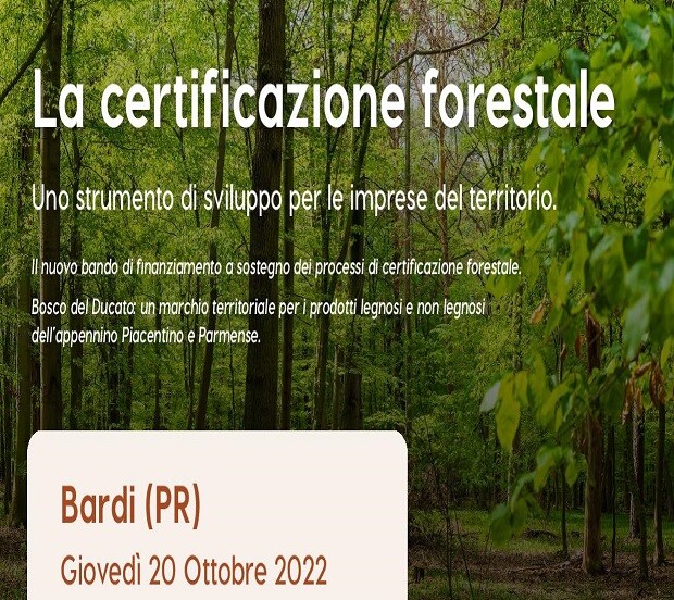 Bardi. Convegno sulla certificazione forestale.