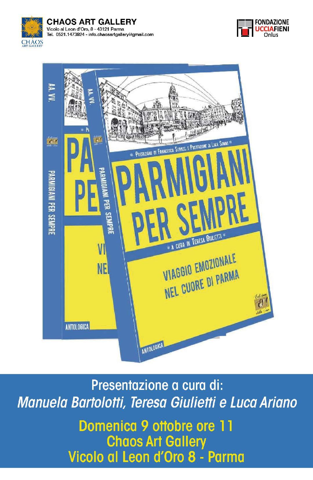 Presentazione del libro “Parmigiani per sempre” a cura di Teresa Giulietti