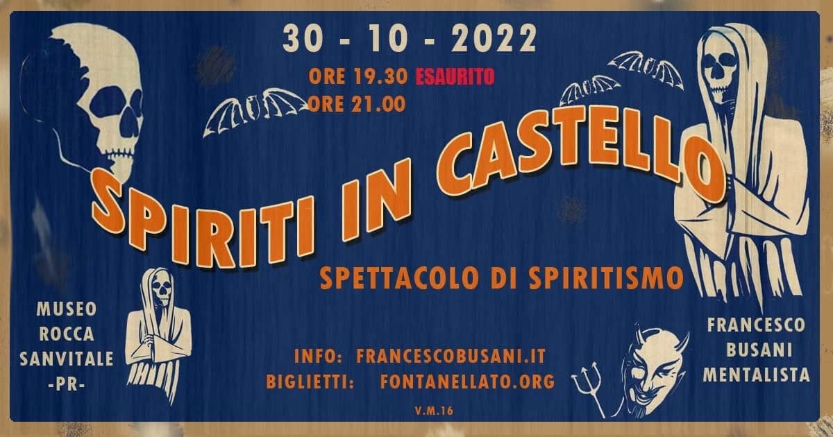Spiriti in castello, spettacolo di spiritismo a Fontanellato